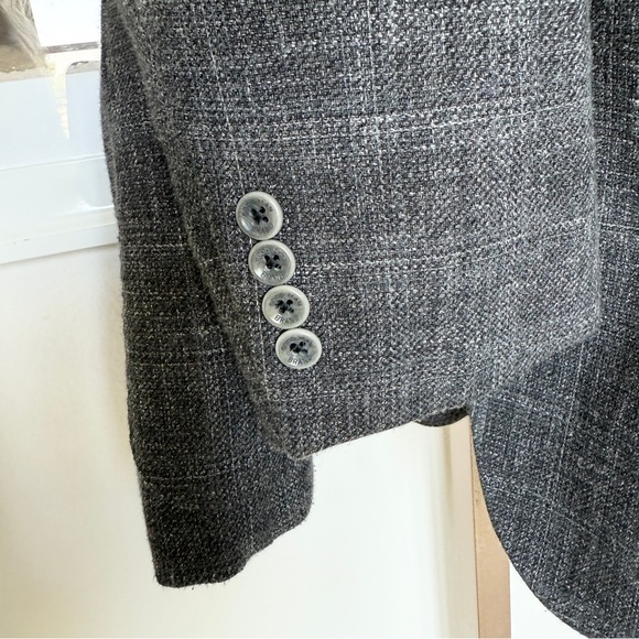 Good Man Brand Men's 2XL Gray Plaid Wool Blend Sport Coat Business Casual - Picture 7 of 13